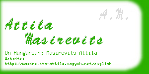 attila masirevits business card